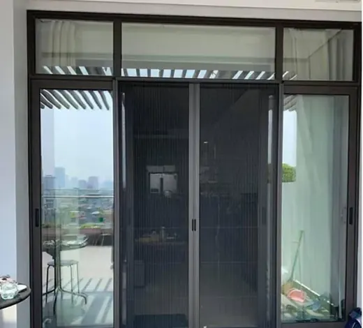 Cửa lưới chống muỗi cửa chính màu ghi