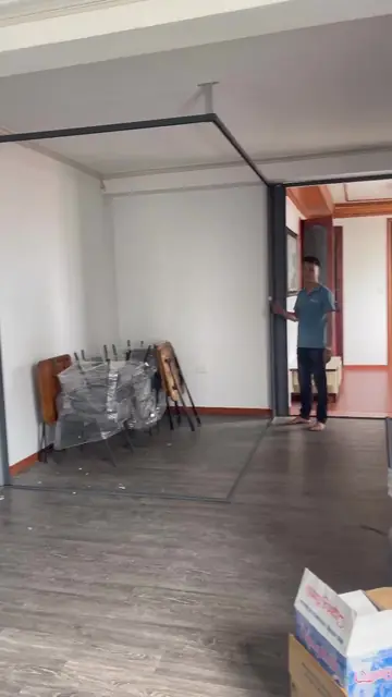 Lắp đặt rèm tổ ong ngăn phòng chữ L không cột